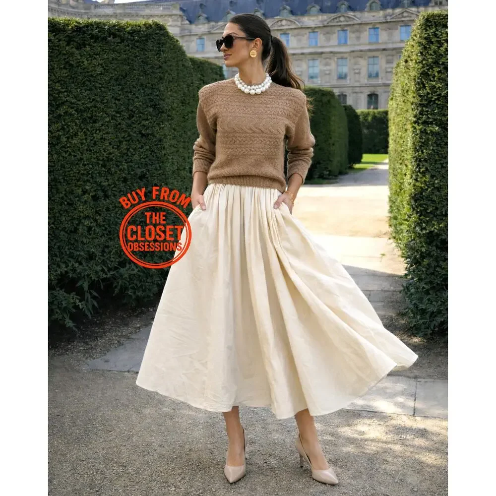 ZARA BLOGGER FAVE!!! Textured Midi Skirt NWT - Picture 1 of 16